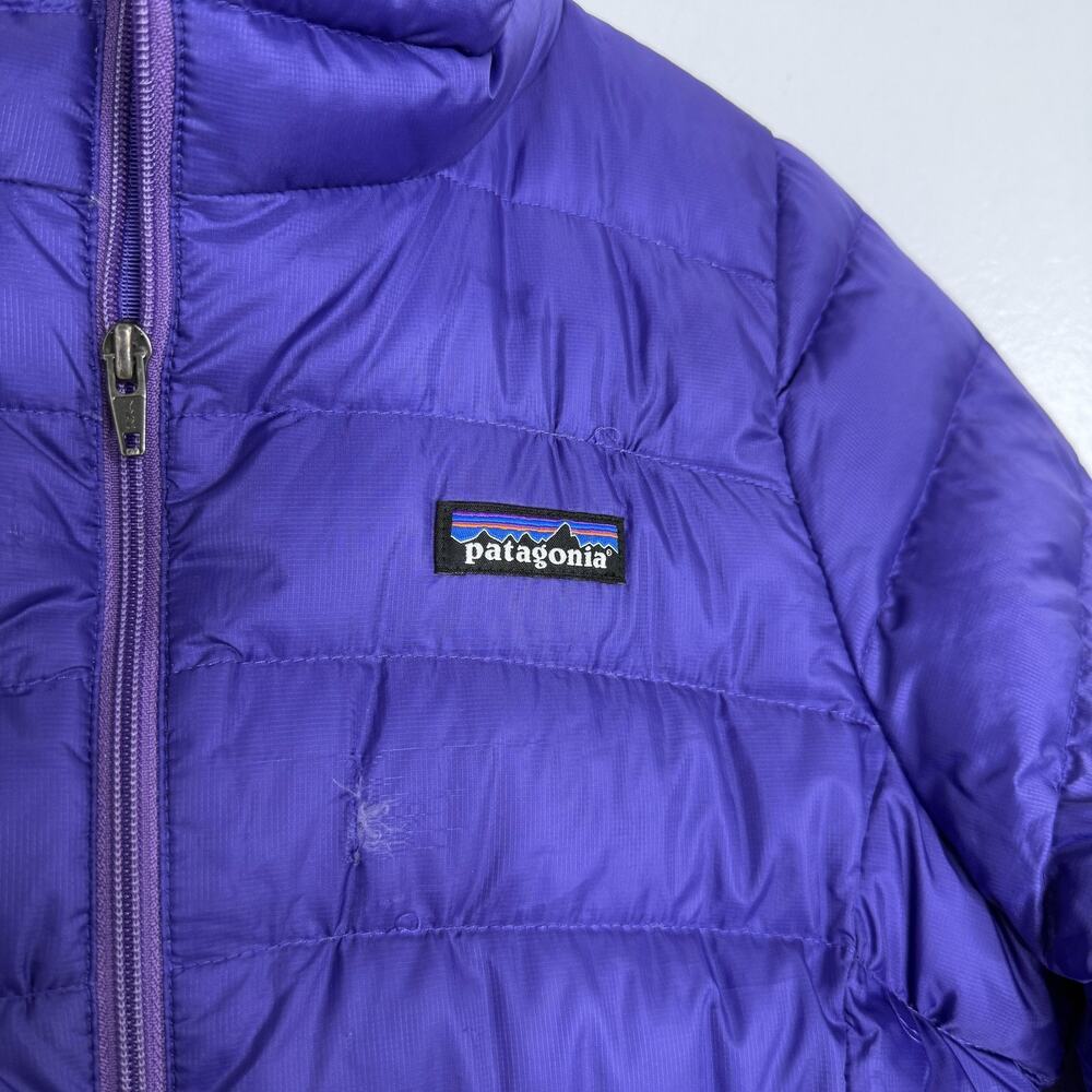Patagonia Jacket Girls Large 12 Purple Down Sweater Puffer Lightweight